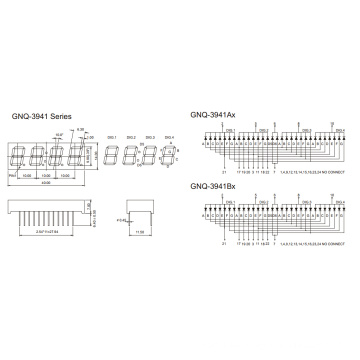 0,39 Zoll 4 Digit 7 Segmentanzeige (GNS-3941Ax-Bx)